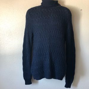 NORDSTROM blue cable knit sweater NWT size M $110